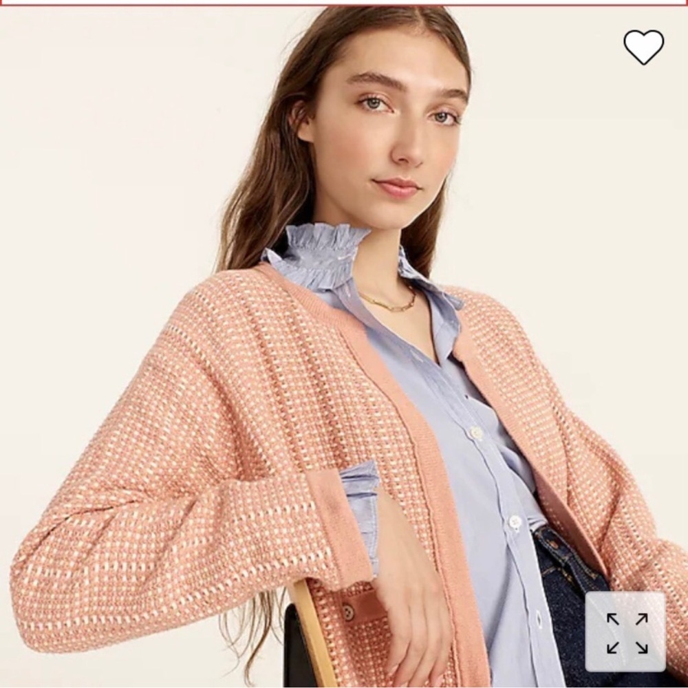 J Crew Peach Knit Cardigan